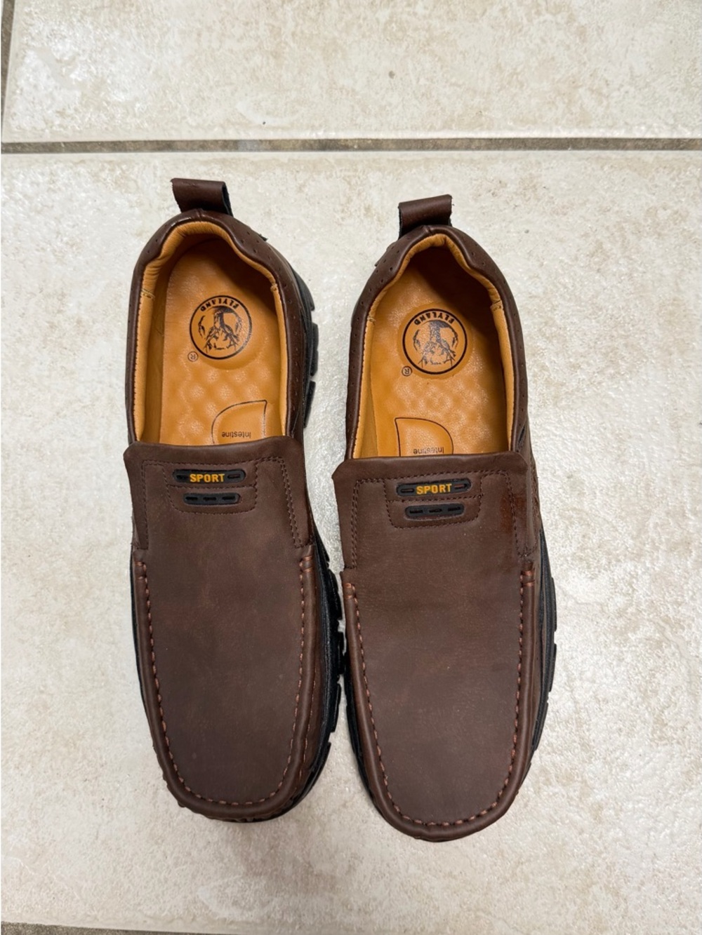 Unknown Brand Men's Brown Slip-On Casual Loafers